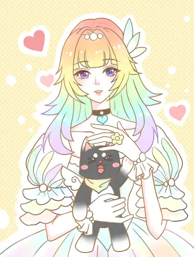 白毛世界里七彩的我